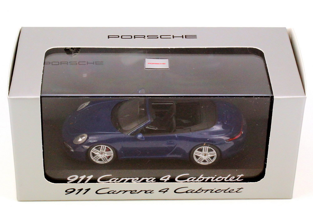Foto 1:43 Porsche 911 Carrera 4 Cabriolet (991) aqua-blau-met. Werbemodell Minichamps WAP0201110C