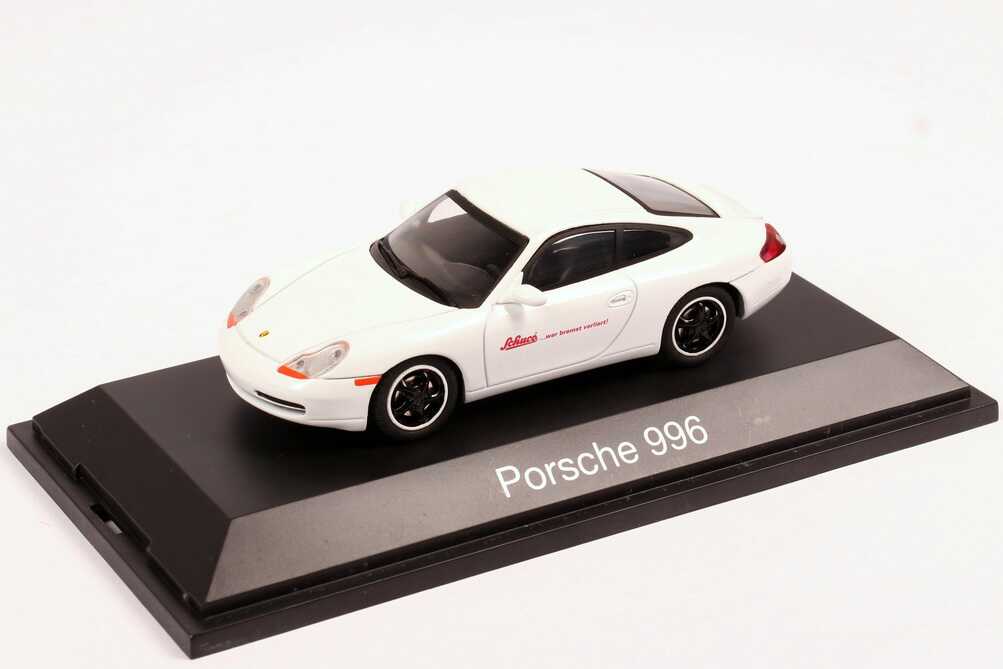 Foto 1:43 Porsche 911 Carrera (996) weiß Schuco... wer bremst verliert! Schuco