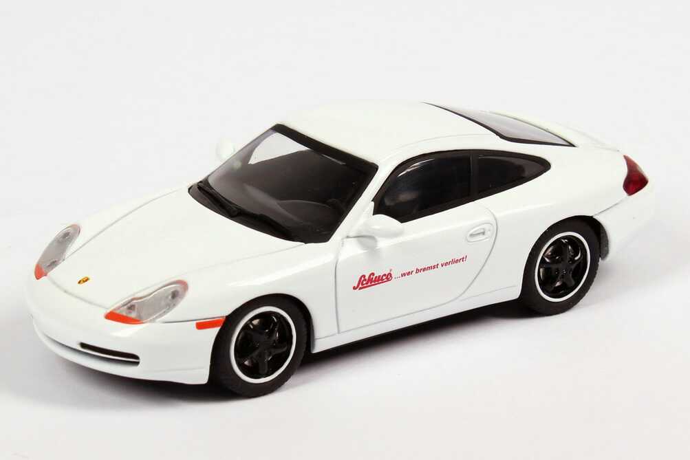 Foto 1:43 Porsche 911 Carrera (996) weiß Schuco... wer bremst verliert! Schuco