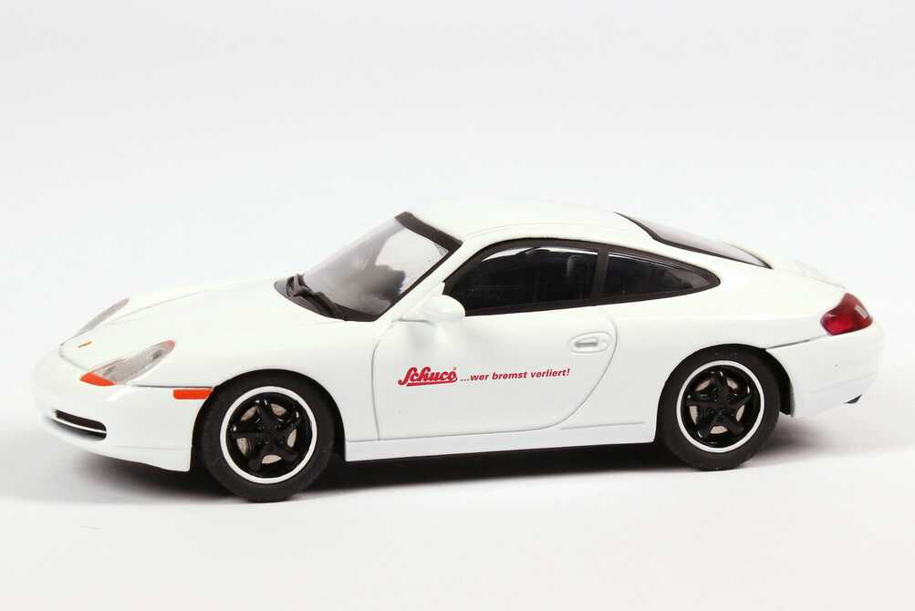 Foto 1:43 Porsche 911 Carrera (996) weiß Schuco... wer bremst verliert! Schuco