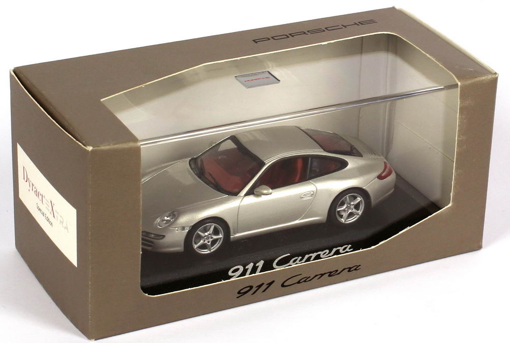 Foto 1:43 Porsche 911 Carrera (997) silber-met. Dyract Extra Werbemodell Minichamps WAP020XXX14