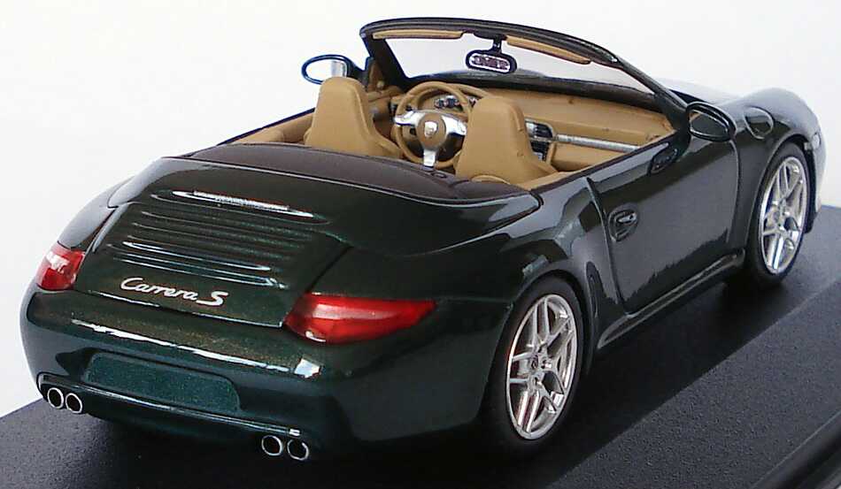 Foto 1:43 Porsche 911 Carrera S Cabrio (997, Modell 2009) racinggreen-met. Werbemodell Minichamps WAP02001418