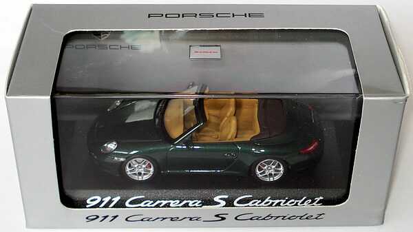 Foto 1:43 Porsche 911 Carrera S Cabrio (997, Modell 2009) racinggreen-met. Werbemodell Minichamps WAP02001418
