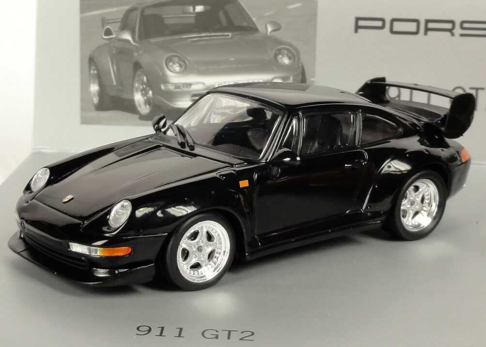Foto 1:43 Porsche 911 GT2 Set (911 GT2 1995 schwarz + 911 GT2 RS 2010 indischrot) Werbemodell Minichamps WAP020SET27