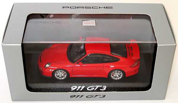 Foto 1:43 Porsche 911 GT3 (997, Modell 2009) indischrot Werbemodell Minichamps WAP02001619