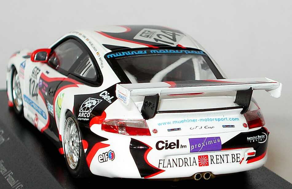 Foto 1:43 Porsche 911 GT3 Cup (996) 24h von Spa-Fancorchamps 2005 Mühlner Motorsport Nr.124, Mattheus / Vanbellingen / Fumal / Geoffreoy Minichamps 400056224