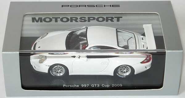 Foto 1:43 Porsche 911 GT3 Cup (997, Modell 2009) Plain Body weiß (Limited Edition, 1 of 200) Spark