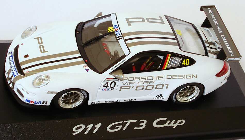 Foto 1:43 Porsche 911 GT3 Cup (997) Porsche Mobil1 Supercup 2008 VIP-Car Nr.40 Werbemodell Minichamps WAP02002718
