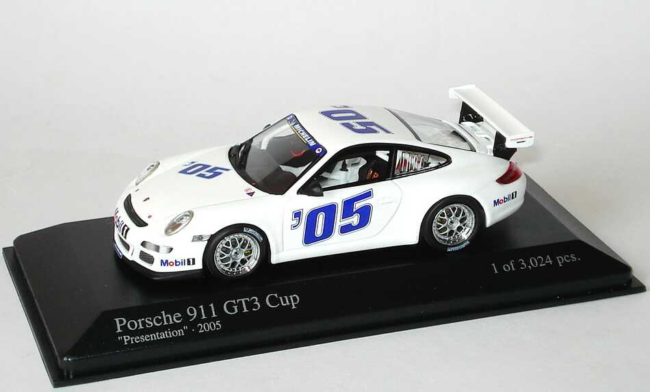 Foto 1:43 Porsche 911 GT3 Cup (997) Präsentationsfahrzeug 2005 ´05 Minichamps 400056400