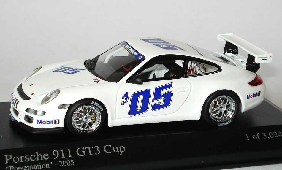 Foto 1:43 Porsche 911 GT3 Cup (997) Präsentationsfahrzeug 2005 ´05 Minichamps 400056400