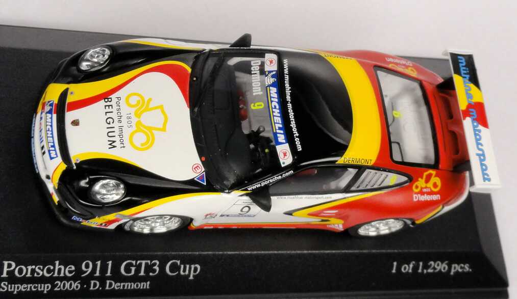 Foto 1:43 Porsche 911 GT3 Cup (997) Supercup 2006 Mühlner Motorsport, Porsche Import Belgium Nr.9, Dermont Minichamps 400066409