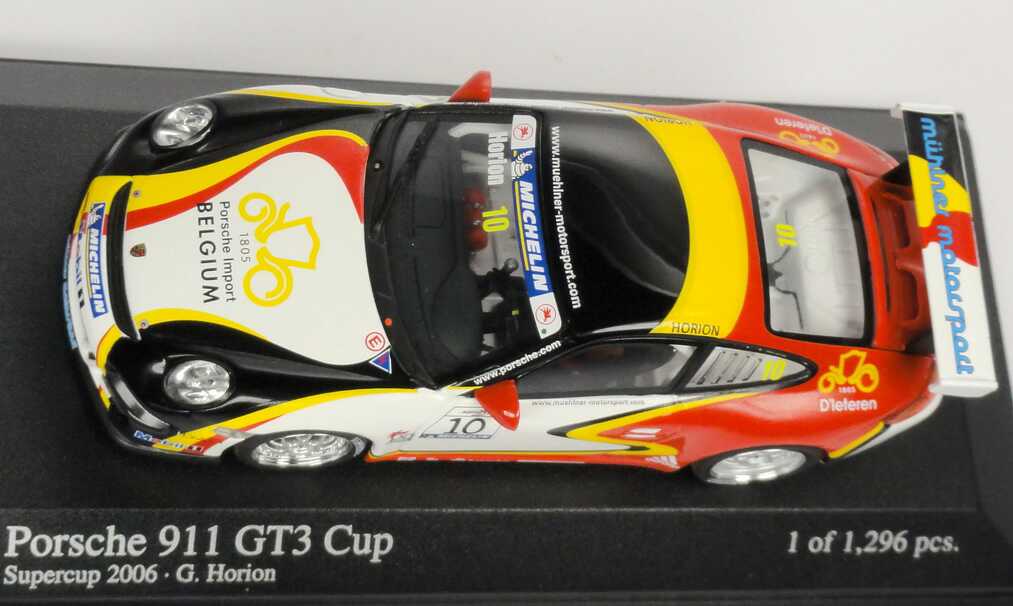 Foto 1:43 Porsche 911 GT3 Cup (997) Supercup 2006 Mühlner Motorsport, Porsche Import Belgium Nr.10, Horion Minichamps 400066410