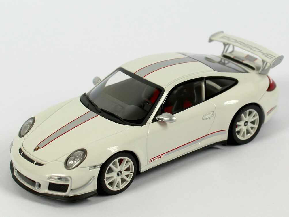 Foto 1:43 Porsche 911 GT3 RS 4.0 (997, Modell 2011) weiß Werbemodell Minichamps WAP0200010C