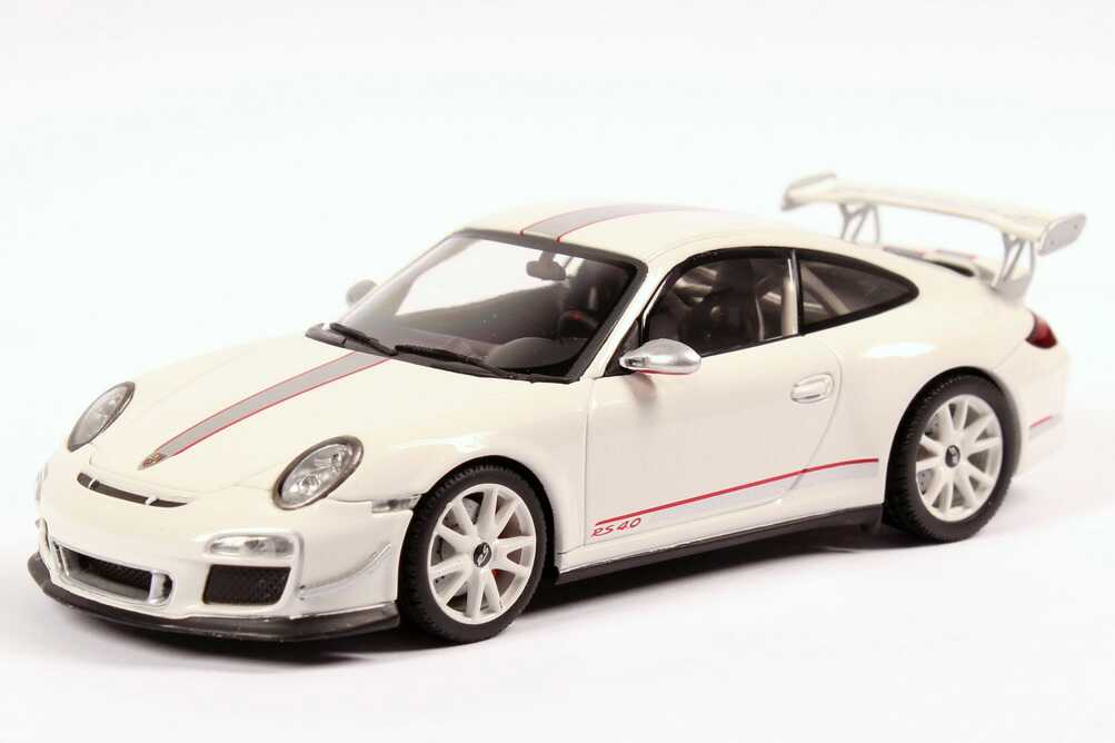 Foto 1:43 Porsche 911 GT3 RS 4.0 (997, Modell 2011) weiß Werbemodell Minichamps WAP0200010C