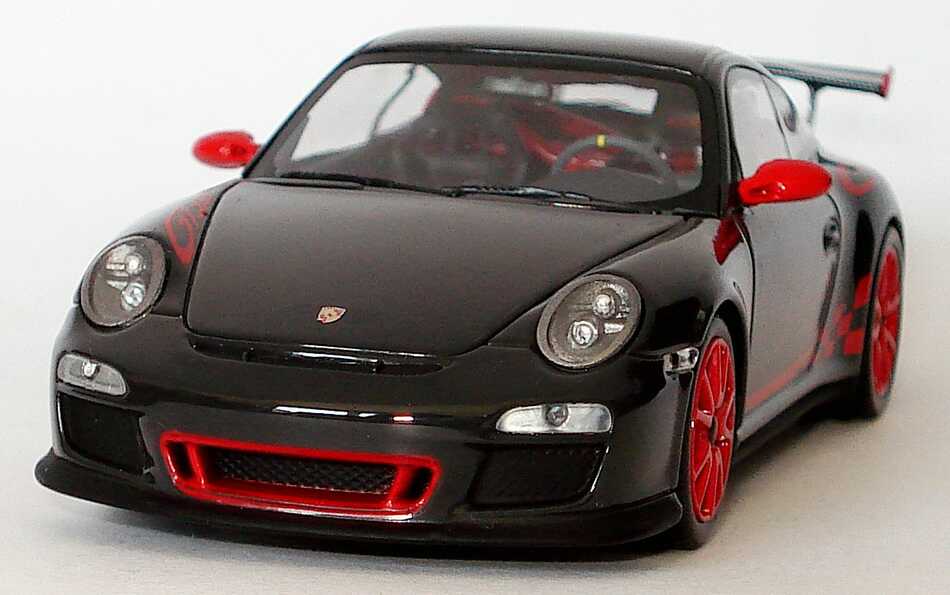 Foto 1:43 Porsche 911 GT3 RS (997, Modell 2009) grauschwarz/rot Werbemodell Minichamps WAP02001719