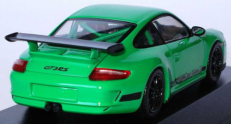 Foto 1:43 Porsche 911 GT3 RS (997) grün/schwarz Werbemodell Minichamps WAP02012517