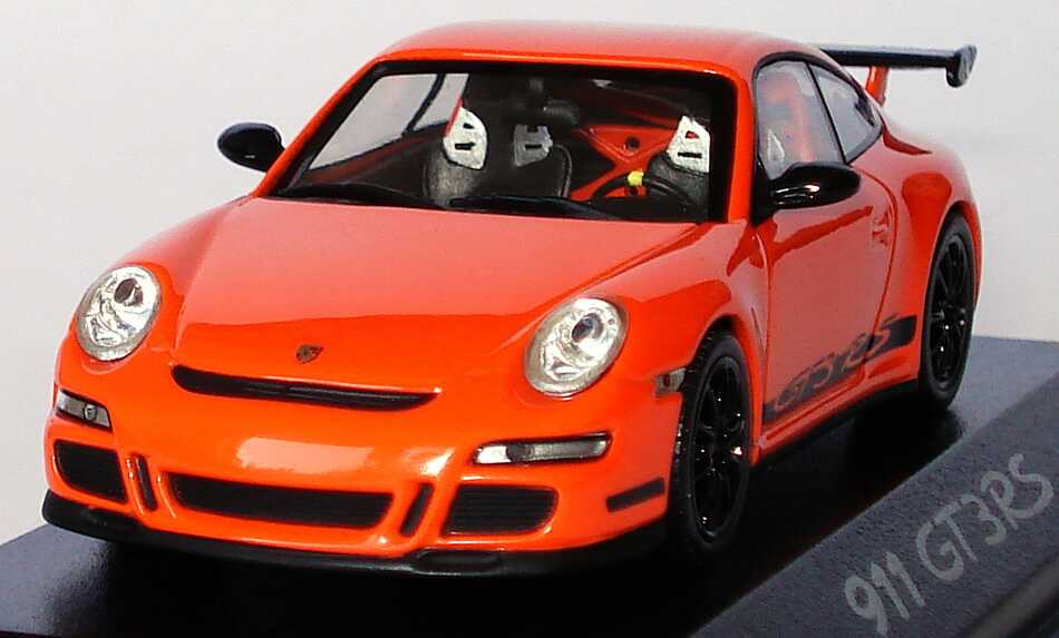 Foto 1:43 Porsche 911 GT3 RS (997) orange/schwarz Werbemodell Minichamps WAP02012417
