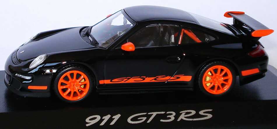 Foto 1:43 Porsche 911 GT3 RS (997) schwarz/orange Werbemodell Minichamps WAP02012817