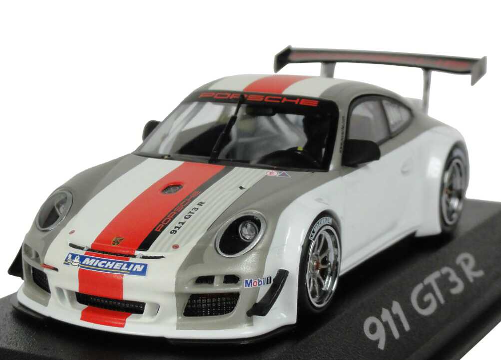 Foto 1:43 Porsche 911 GT3 R (997) 2010 weiß, grau, rot Werbemodell Minichamps WAP0200160B