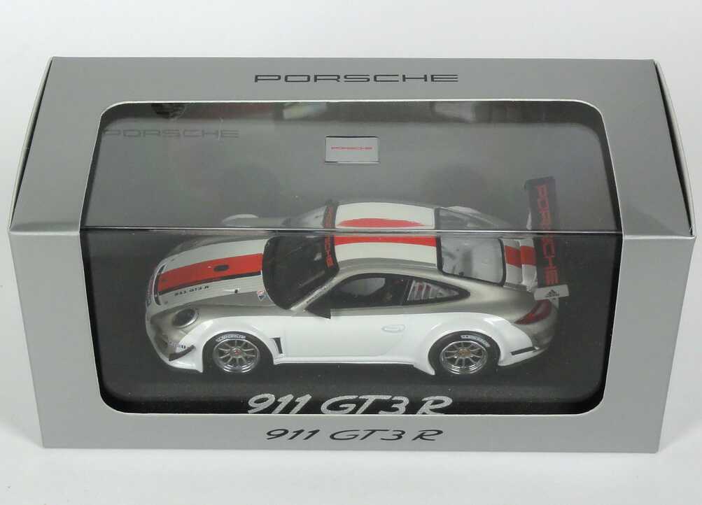 Foto 1:43 Porsche 911 GT3 R (997) 2010 weiß, grau, rot Werbemodell Minichamps WAP0200160B