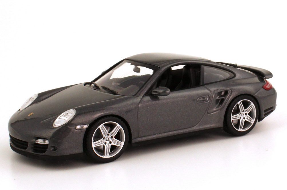 Foto 1:43 Porsche 911 turbo (997 Facelift 2009) meteorgrau-met. Werbemodell Minichamps WAP02013016