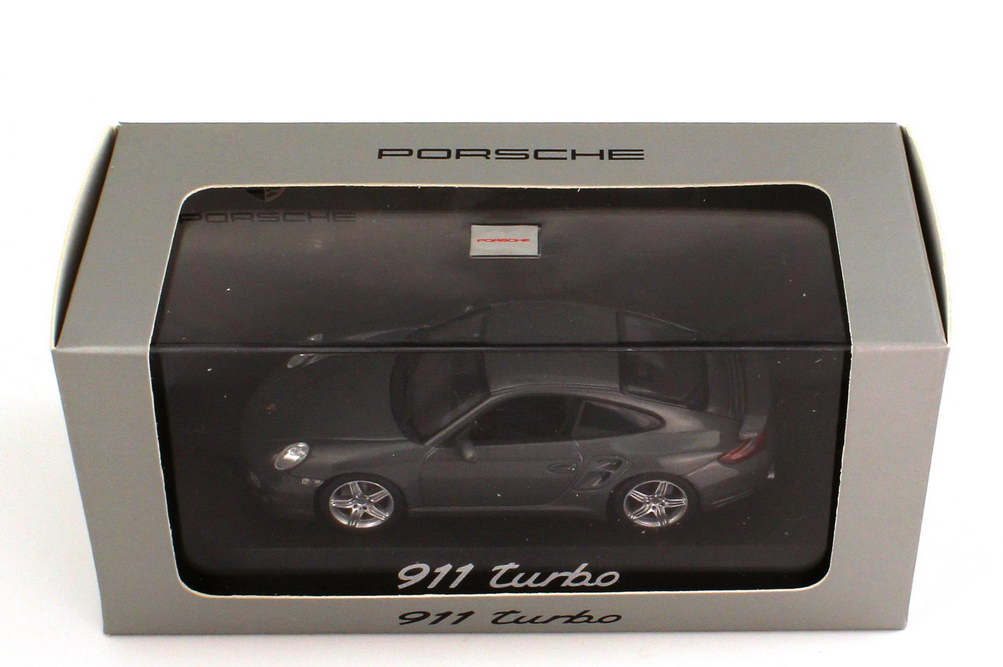 Foto 1:43 Porsche 911 turbo (997 Facelift 2009) meteorgrau-met. Werbemodell Minichamps WAP02013016