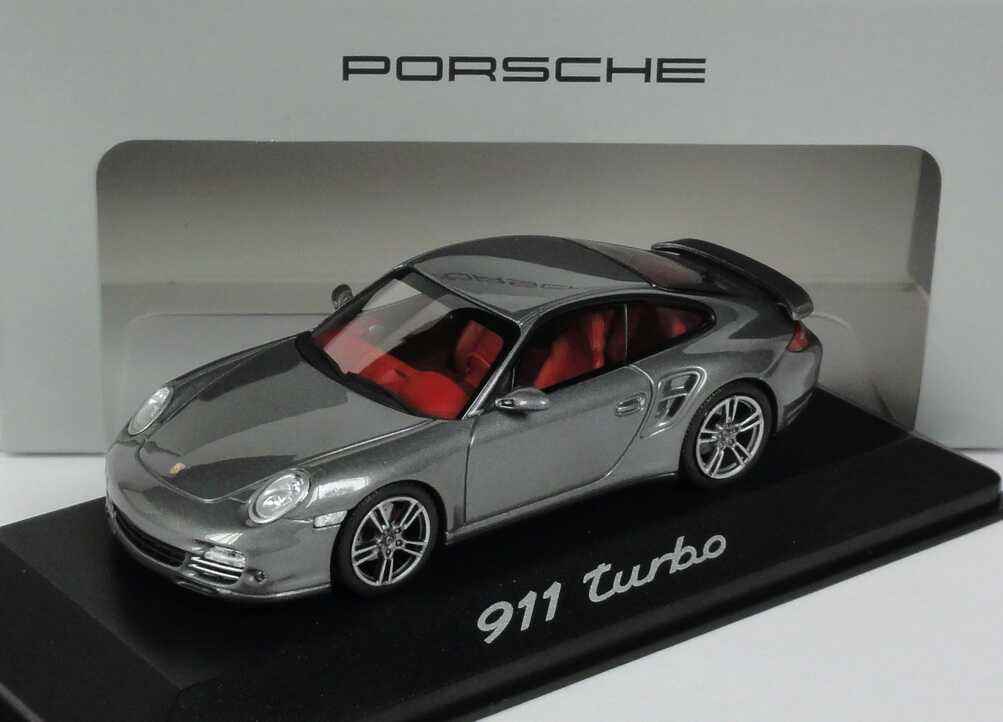 Foto 1:43 Porsche 911 turbo (997, Modell 2010) meteorgrau-met. Werbemodell Minichamps WAP0200010A