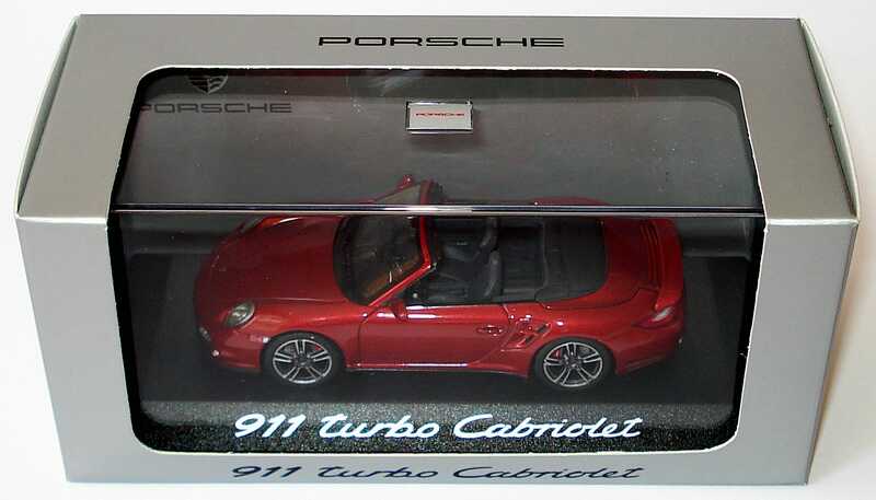 Foto 1:43 Porsche 911 turbo Cabriolet (997, Modell 2010) rubinrot-met. Werbemodell Minichamps WAP0200130A