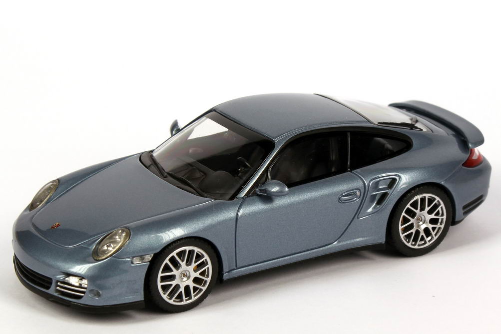 Foto 1:43 Porsche 911 turbo S (997, Modell 2010) eis-blau-met. Werbemodell Minichamps WAP0200120A