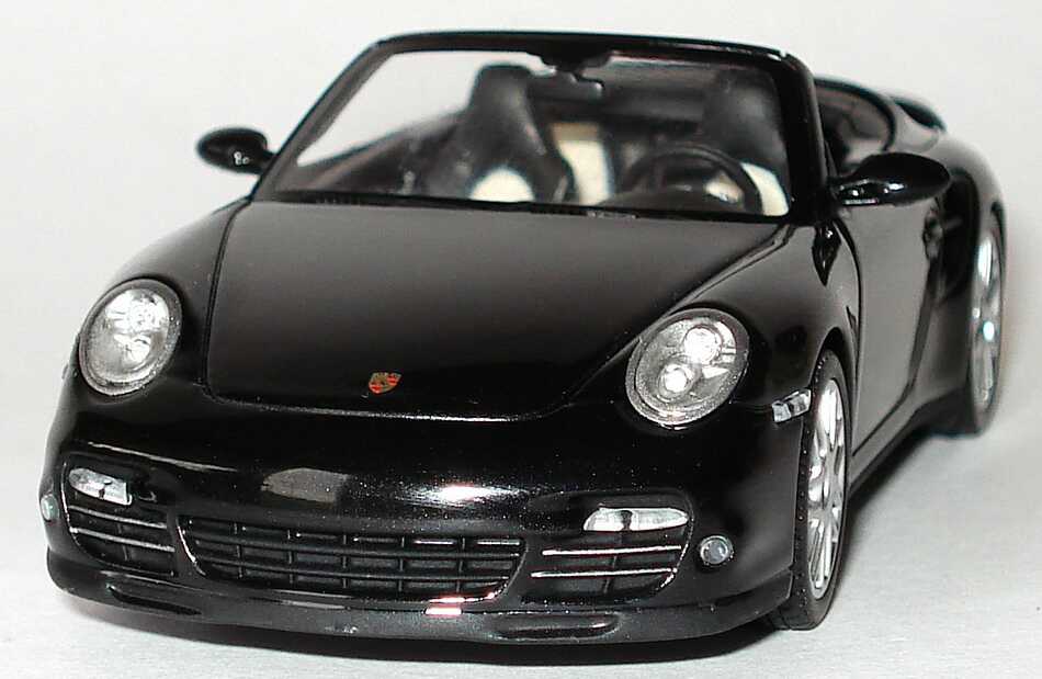 Foto 1:43 Porsche 911 turbo S Cabriolet (997, Modell 2010) basaltschwarz Werbemodell Minichamps WAP0200140A