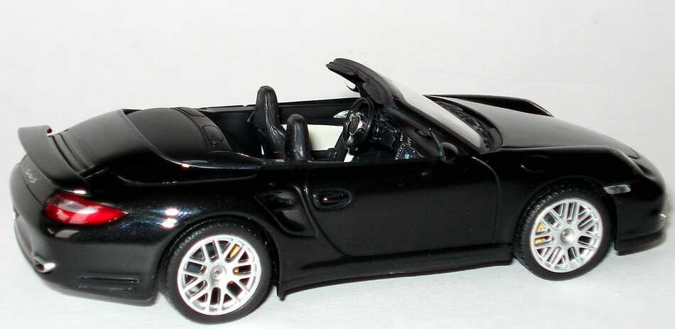Foto 1:43 Porsche 911 turbo S Cabriolet (997, Modell 2010) basaltschwarz Werbemodell Minichamps WAP0200140A