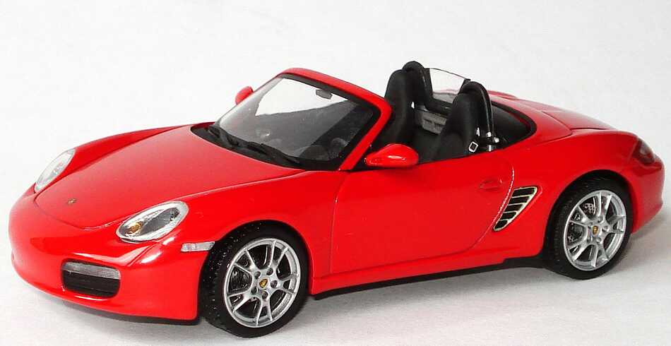 Foto 1:43 Porsche Boxster (987, Modell 2005) indischrot Werbemodell Schuco WAP02020115
