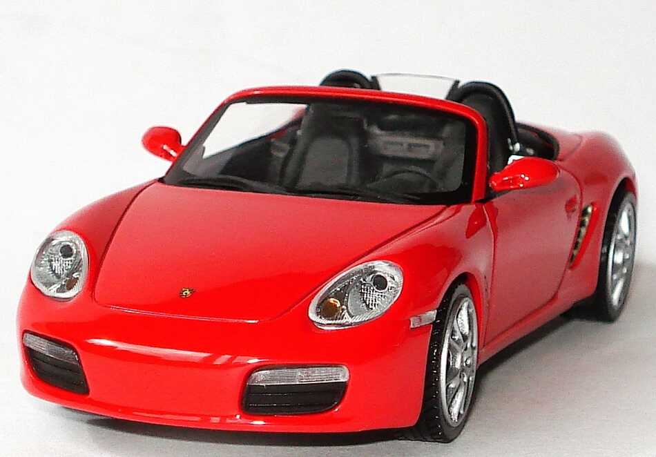 Foto 1:43 Porsche Boxster (987, Modell 2005) indischrot Werbemodell Schuco WAP02020115