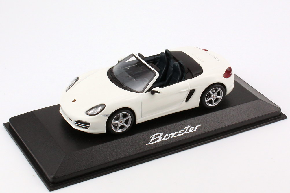 Foto 1:43 Porsche Boxster (Typ 981, Modell 2012) weiß Werbemodell Minichamps WAP0202000D