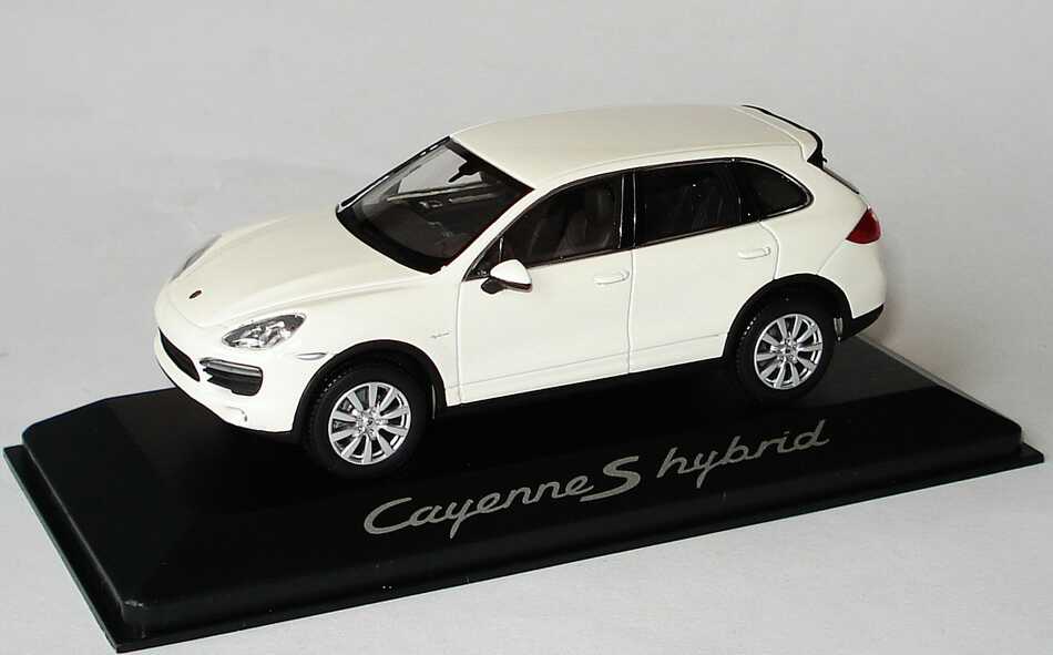 Foto 1:43 Porsche Cayenne S hybrid 2010 sandweiß Werbemodell Minichamps WAP0200040B