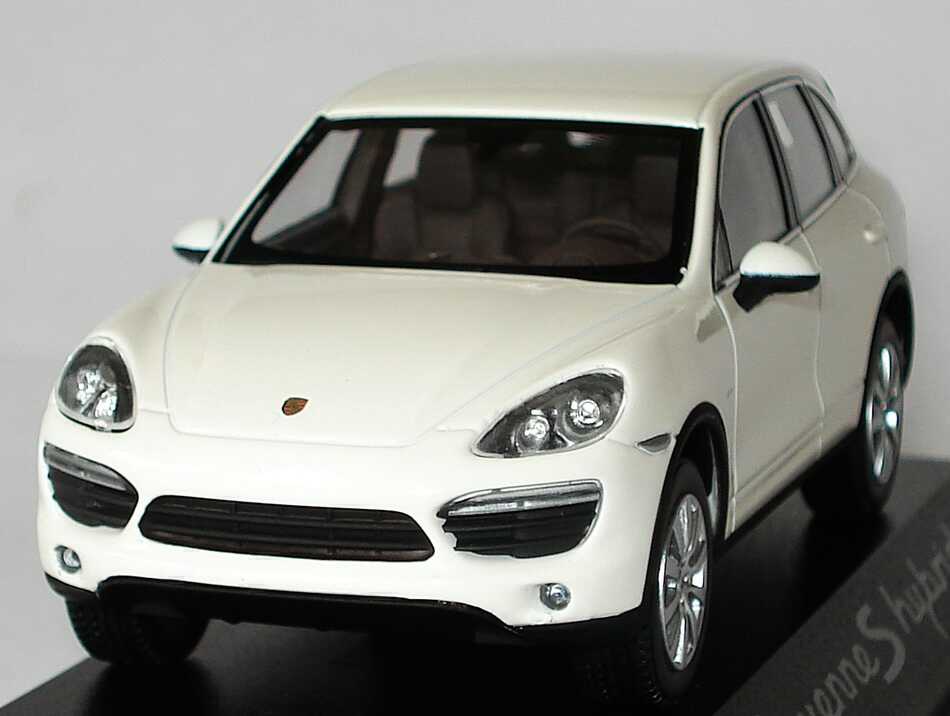 Foto 1:43 Porsche Cayenne S hybrid 2010 sandweiß Werbemodell Minichamps WAP0200040B