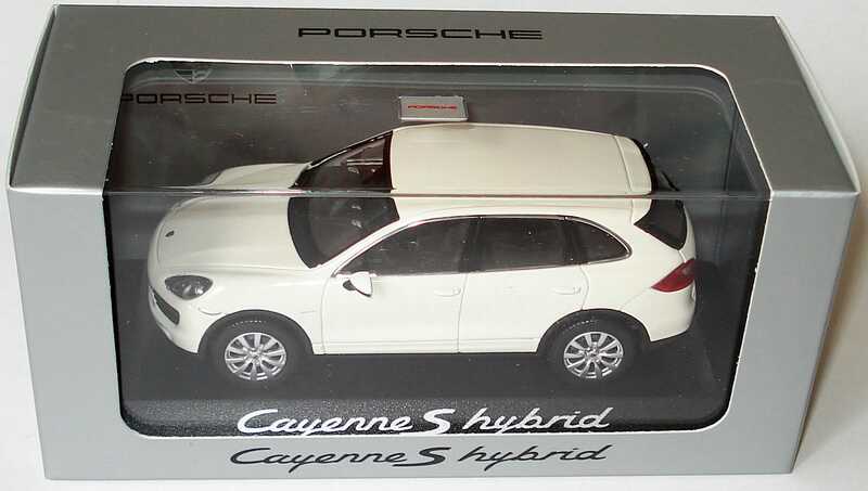 Foto 1:43 Porsche Cayenne S hybrid 2010 sandweiß Werbemodell Minichamps WAP0200040B