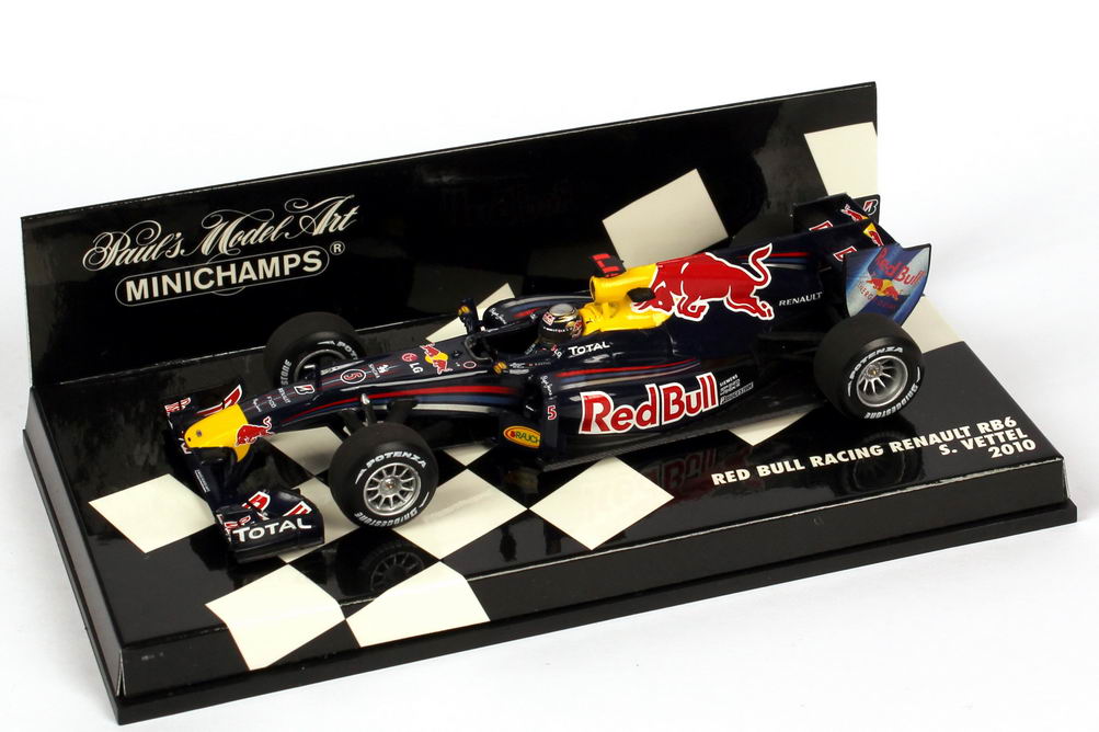 Foto 1:43 Red Bull Racing Renault RB6 Formel 1 2010 Nr.5, Sebastian Vettel Minichamps 410100005