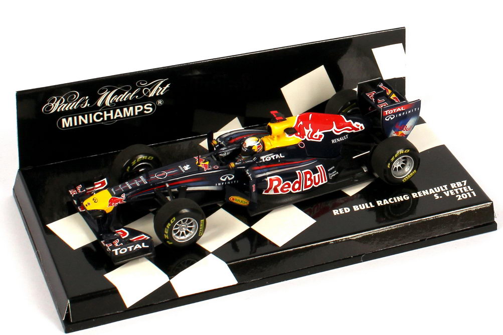 Foto 1:43 Red Bull Racing Renault RB7 Formel 1 2011 Nr.1, Sebastian Vettel Minichamps 410110001