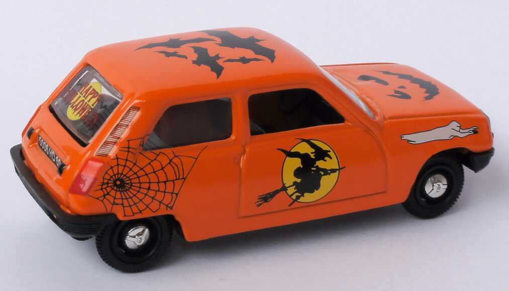 Foto 1:43 Renault R5 orange Happy Halloween mit Besen Norev 510502