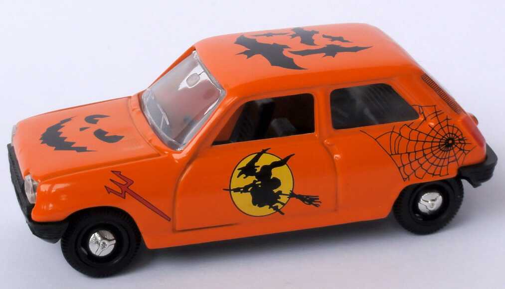 Foto 1:43 Renault R5 orange Happy Halloween mit Besen Norev 510502
