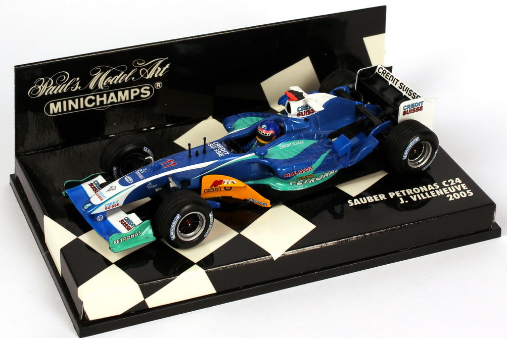 Foto 1:43 Sauber Petronas C24 Formel 1 2005 Petronas Nr.11, J. Vinneneuve Minichamps 400050011