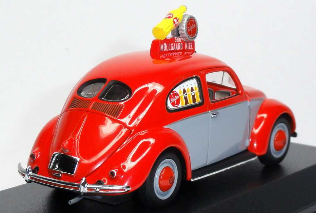 Foto 1:43 VW 1200 Export Käfer mit Brezelfenster Sinalco, Gebr. Möllgaard Kiel Minichamps 431051205
