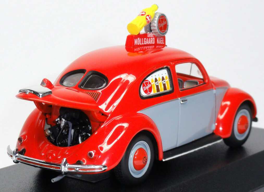 Foto 1:43 VW 1200 Export Käfer mit Brezelfenster Sinalco, Gebr. Möllgaard Kiel Minichamps 431051205