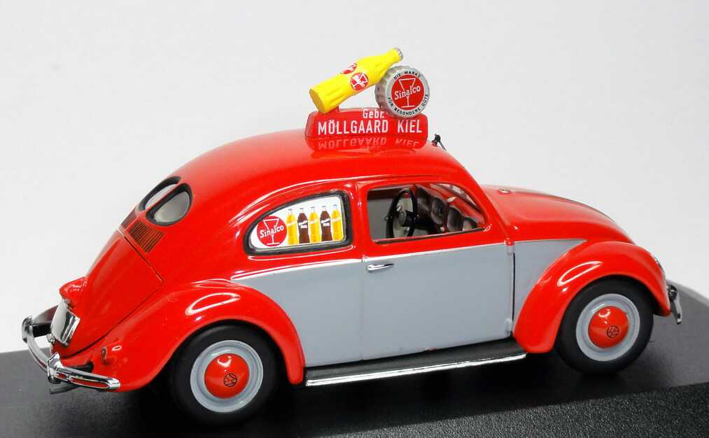 Foto 1:43 VW 1200 Export Käfer mit Brezelfenster Sinalco, Gebr. Möllgaard Kiel Minichamps 431051205