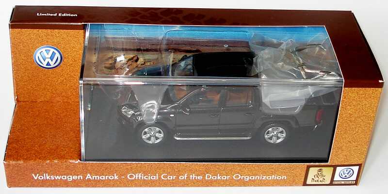 Foto 1:43 VW Amarok Pick Up deepblack-met. Sondermodell Rallye Dakar Werbemodell Minichamps 2H7099300AC9X
