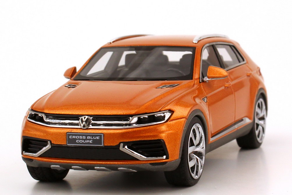 Foto 1:43 VW CrossBlue Coupé Concept-Car (Shanghai Motor Show 2013) gold-orange-met. Werbemodell Looksmart 000099300AE578