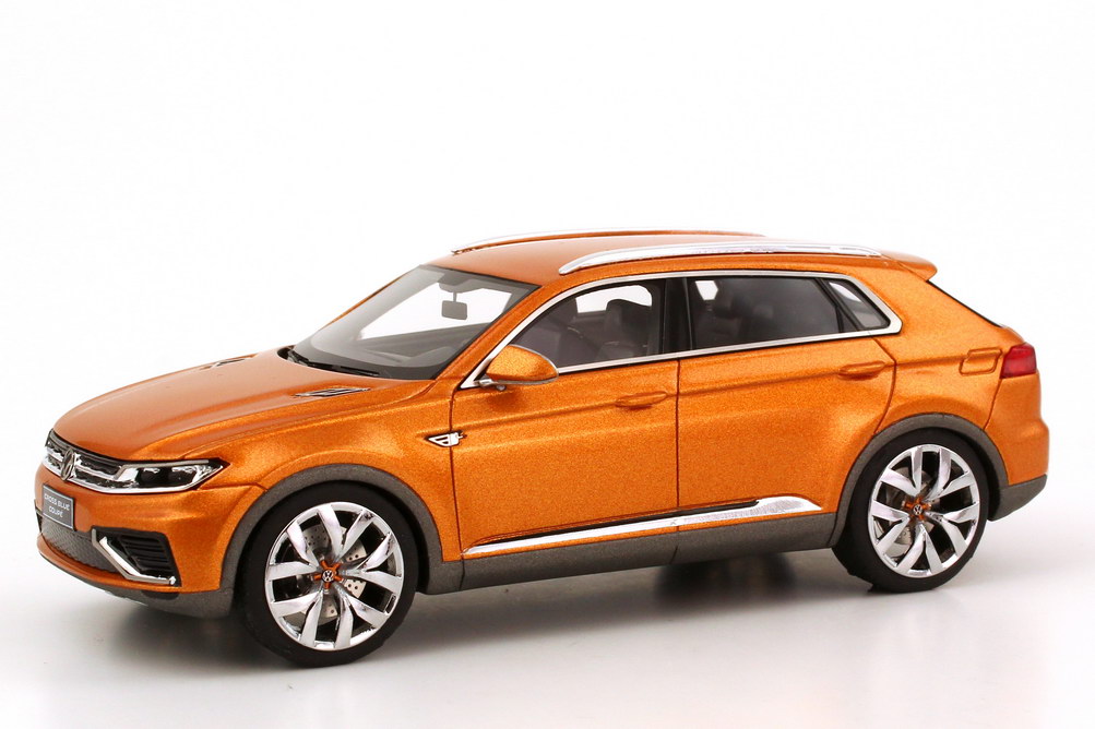 Foto 1:43 VW CrossBlue Coupé Concept-Car (Shanghai Motor Show 2013) gold-orange-met. Werbemodell Looksmart 000099300AE578