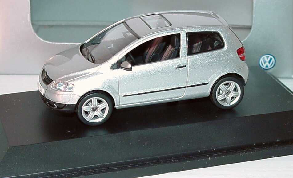 Foto 1:43 VW Fox reflexsilber-met. Werbemodell Schuco 5Z0099300A7W