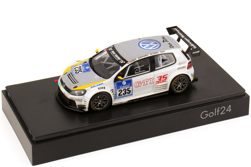 Foto 1:43 VW Golf24 24h Nürurgring 2011 35 Jahre GTI Nr.235, Johnny Herbert / Patrick Bernhardt / Mark Blundell / René Rast Werbemodell Spark 5K1099300C655